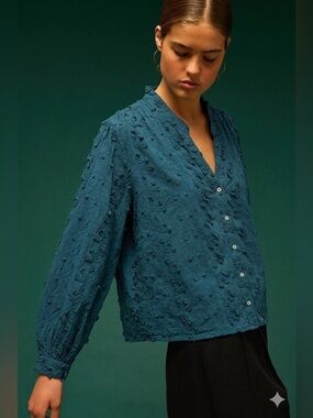 Seen Worn Kept Button Blouse Size Small